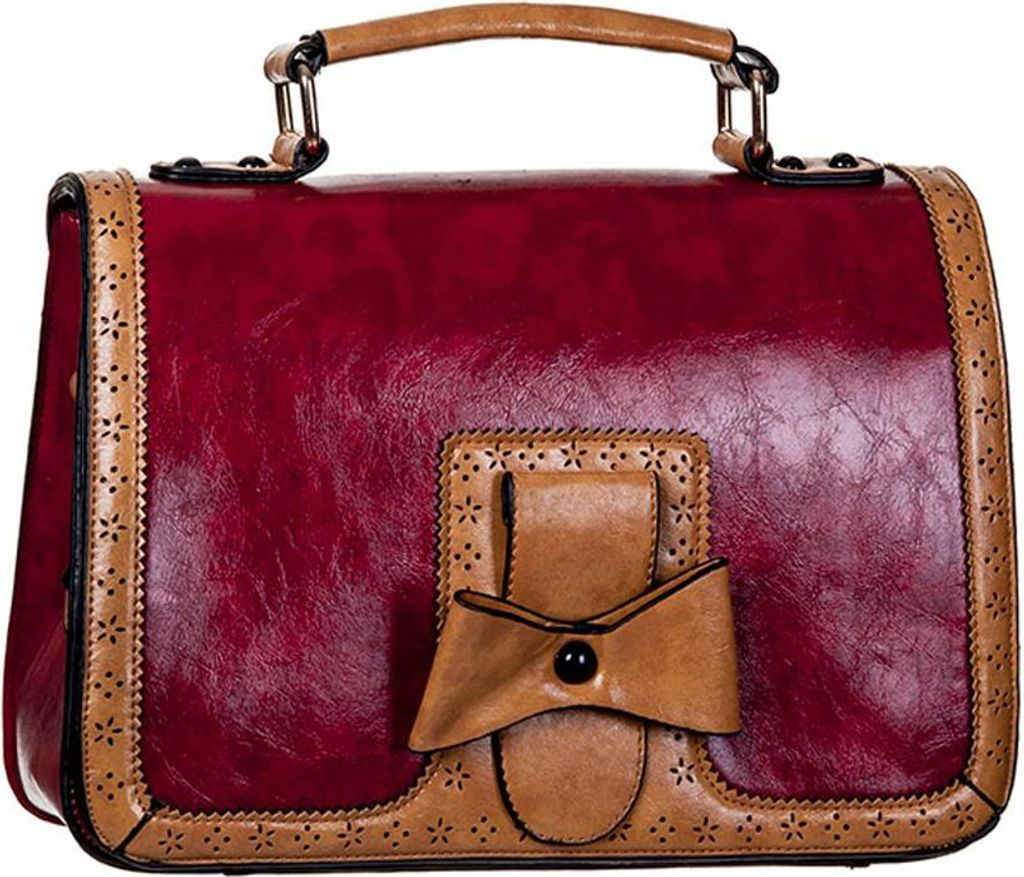 Banned Handtasche / Henkeltasche - Leather Scandal Rot