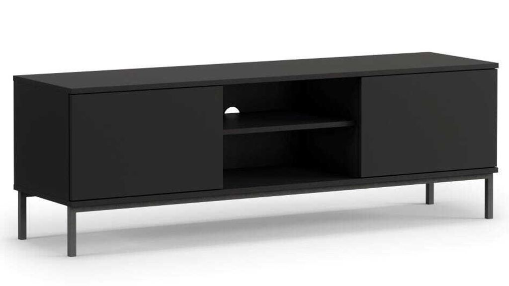 Szafka RTV 150 QUERTY QT-05 Czarna LOFT Nowoczesna Do Zdjęcie produktu 