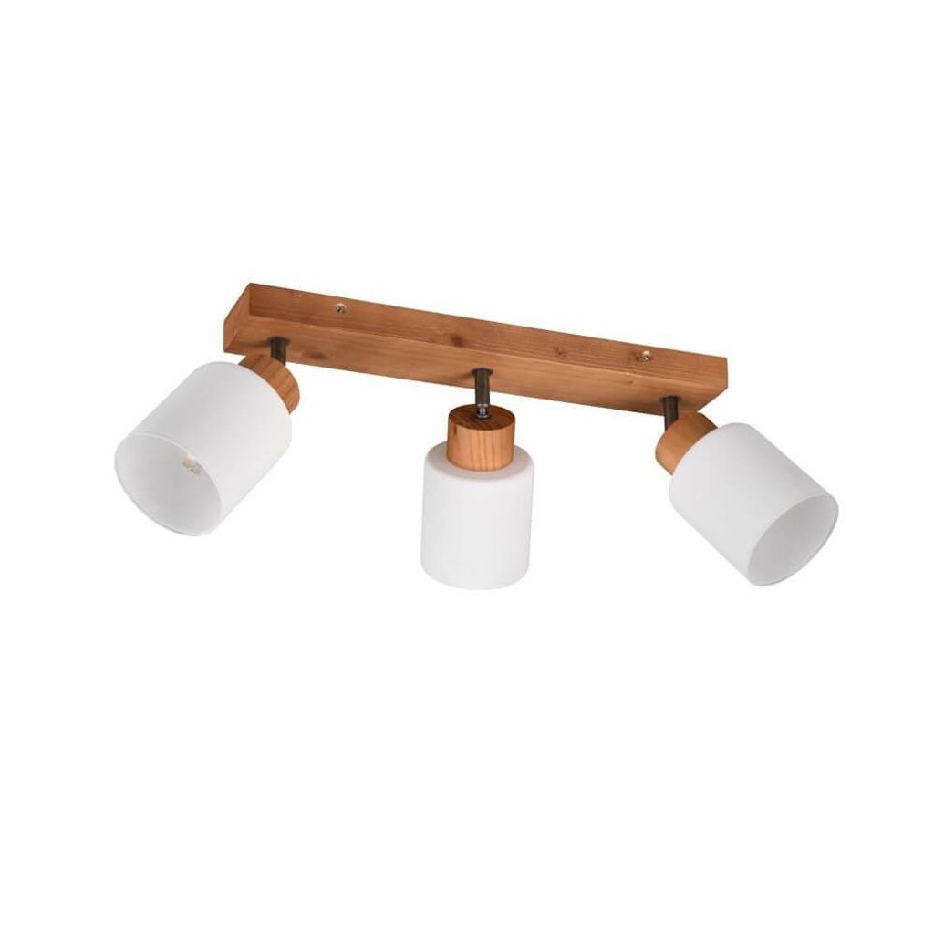 Reflektor spot ASSAM jasne drewno-biała 3xE14x25W drewno Zdjęcie produktu 