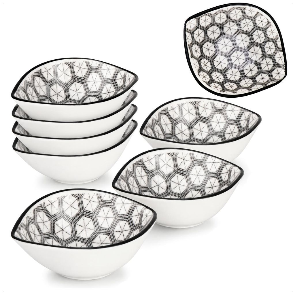 com-four® 8x Dipschalen aus Keramik - kleine Snackschalen - Produktbild 