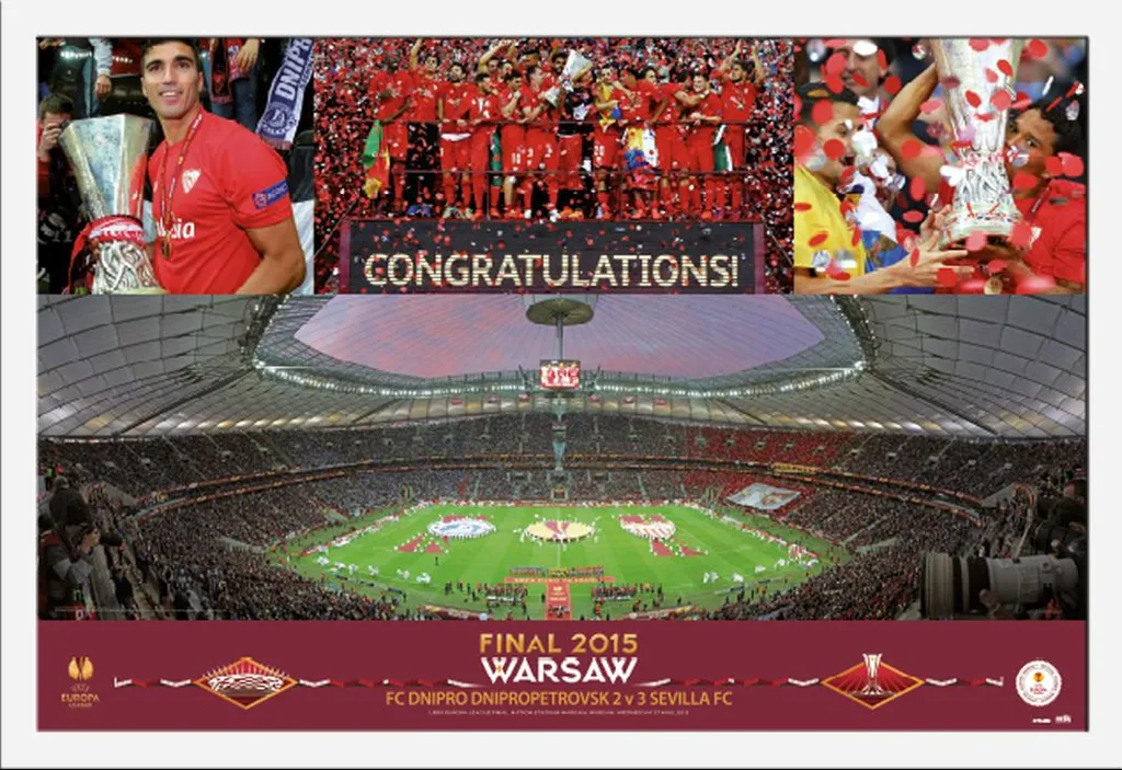 Offerta Poster Calcio Siviglia + Cornice Shinsuke MDF Bianco 61x91