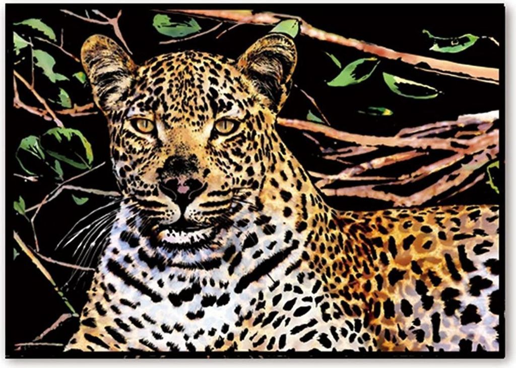 Magisches Rubbelbild Gepard: Kreatives Erlebnis Set