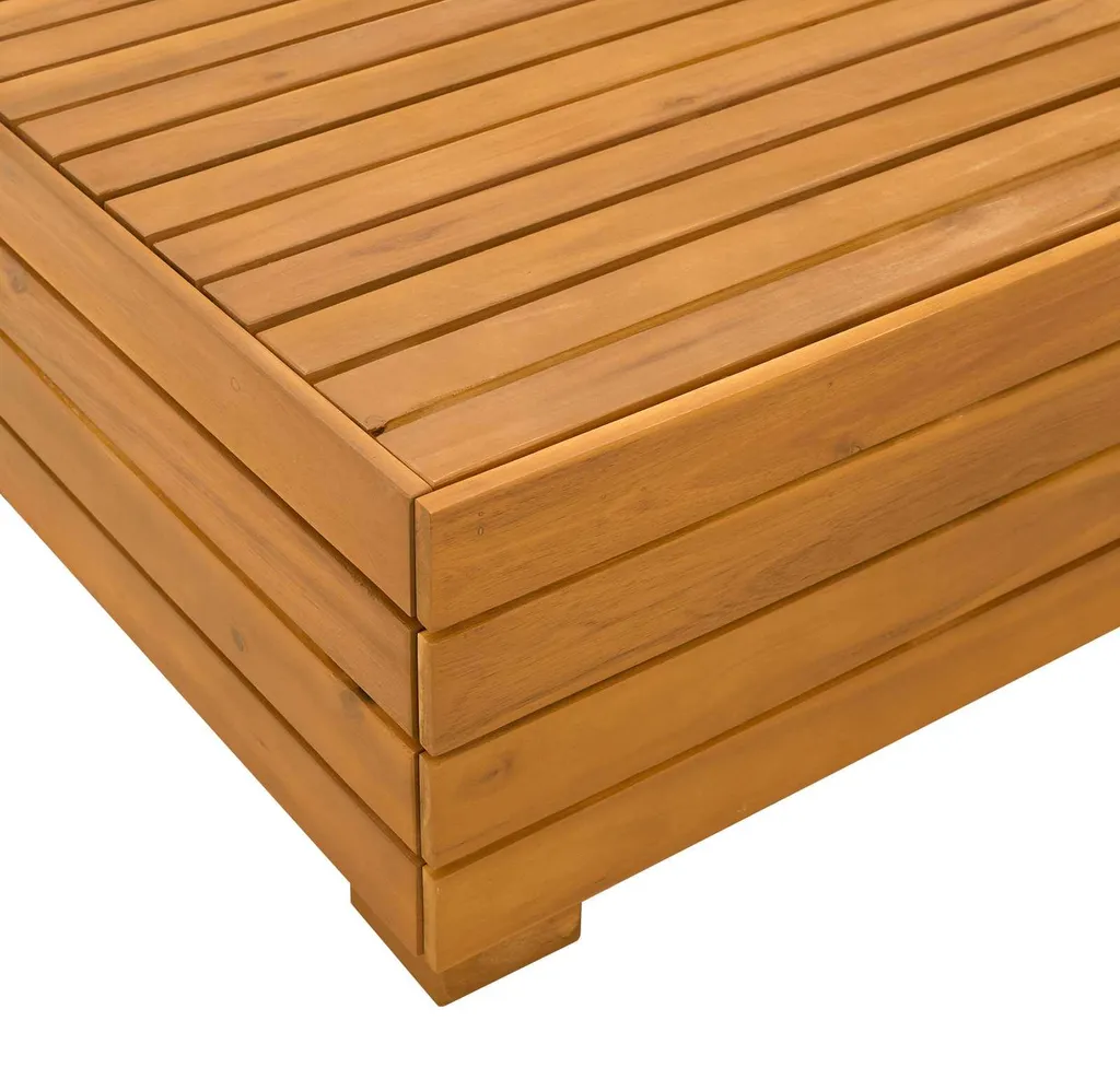 Table de jardin basse durable en bois contre les intempéries 60 cm