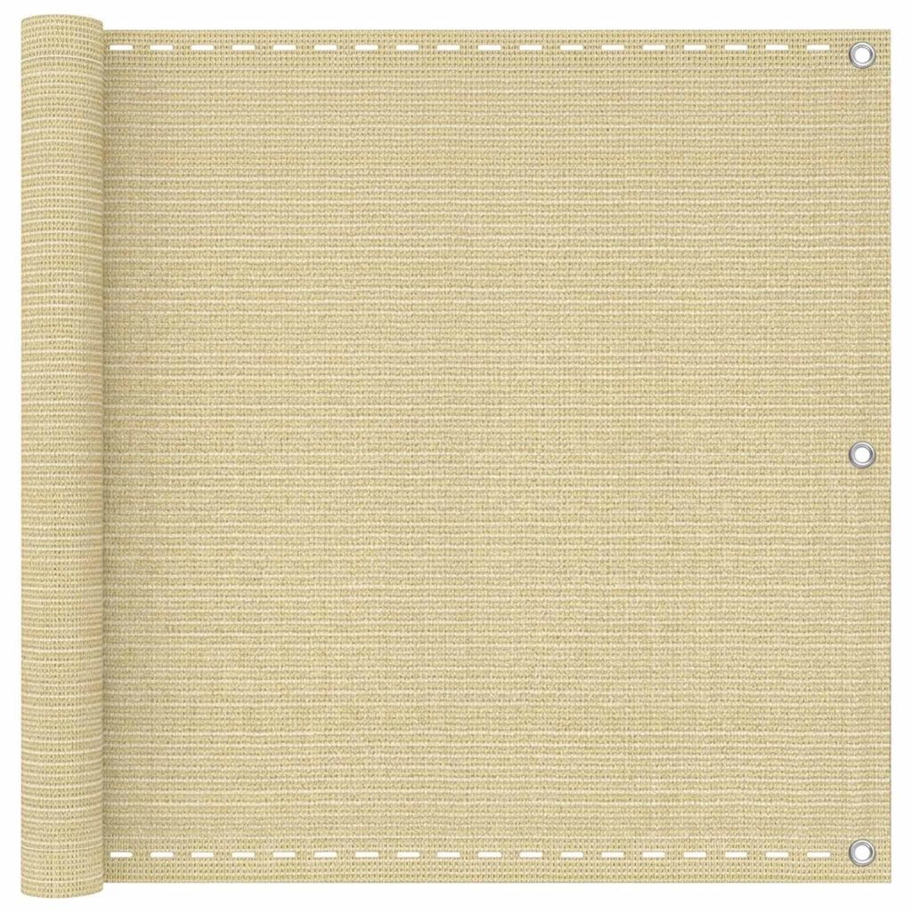 vidaXL Balkonsichtschutz Beige 120 x 800 cm HDPE und Aluminium