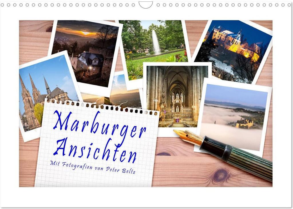 Marburger Ansichten (Wandkalender 2026 DIN A3 quer), CALVENDO Monatskalender