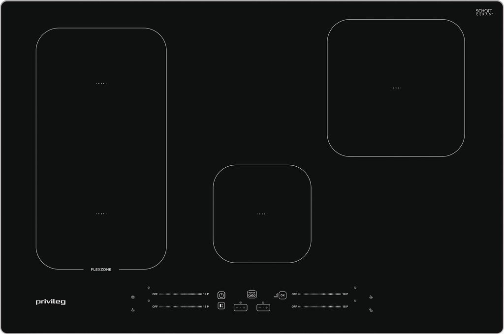 Privileg PC 35S77 AL Induktions-Kochfeld Push&Go Automatikfunktionen