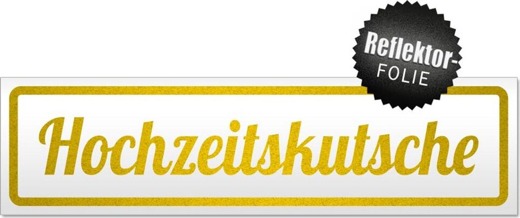 Hochzeitskutsche Magnetschild Schild magnetisch