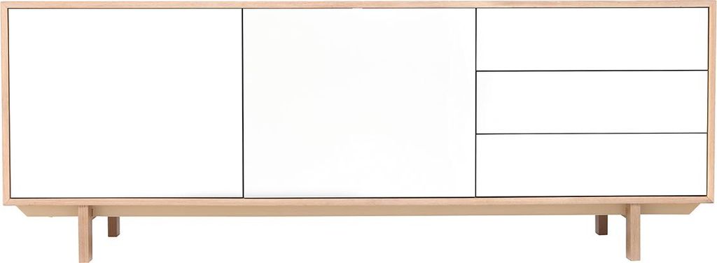 Miliboo - Sideboard skandinavisch Holz Weiß 195 cm SID