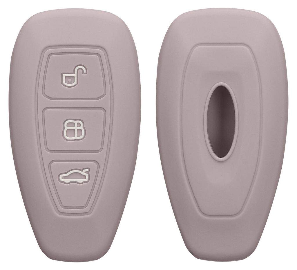 kwmobile Schlüsselhülle für Ford 3-Tasten Autoschlüssel Keyless Go Hülle - Autoschlüssel Schlüssel Hülle aus Silikon - Schlüsselschutz Geh...