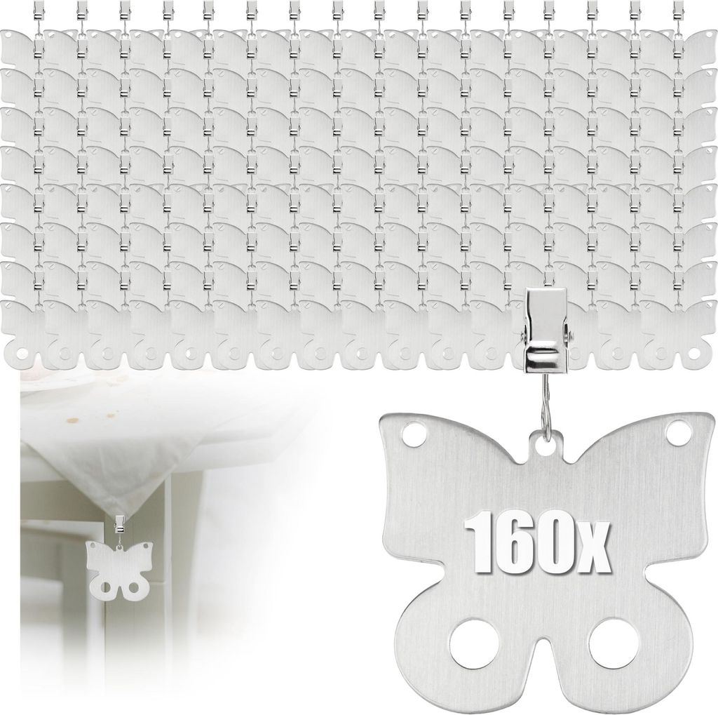 com-four 160x Tischdeckenbeschwerer, Tischtuchgewichte aus rostfreiem Edelstahl