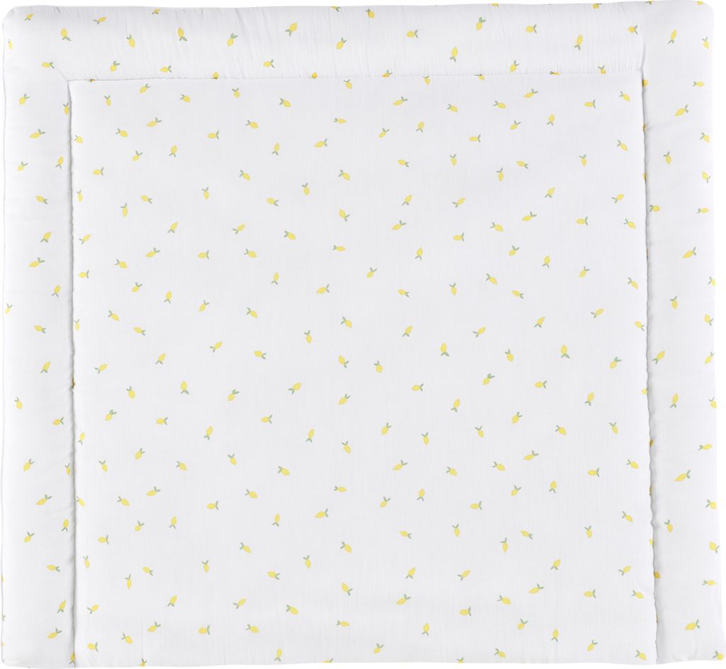KraftKids Wickelauflage Musselin gelbe Zitronen 78x78 cm Produktbild 