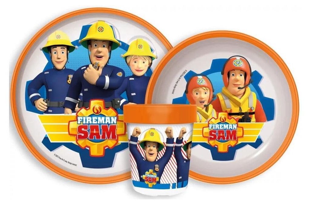 Feuerwehrmann Sam Rescue Mission rutschfester Geschirrset, Produktbild 