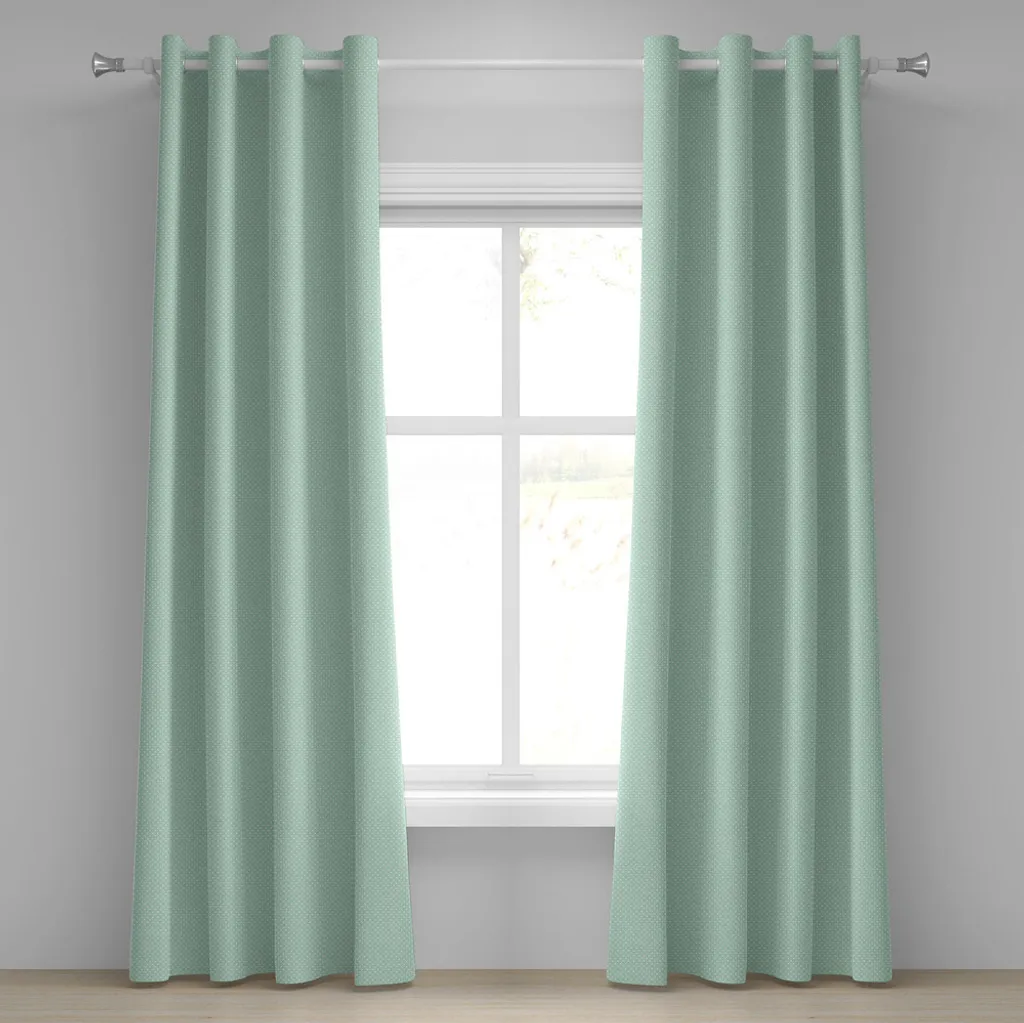 Tenda Nursery Verde Menta ABAKUHAUS 280x245 cm con Pois Bianchi