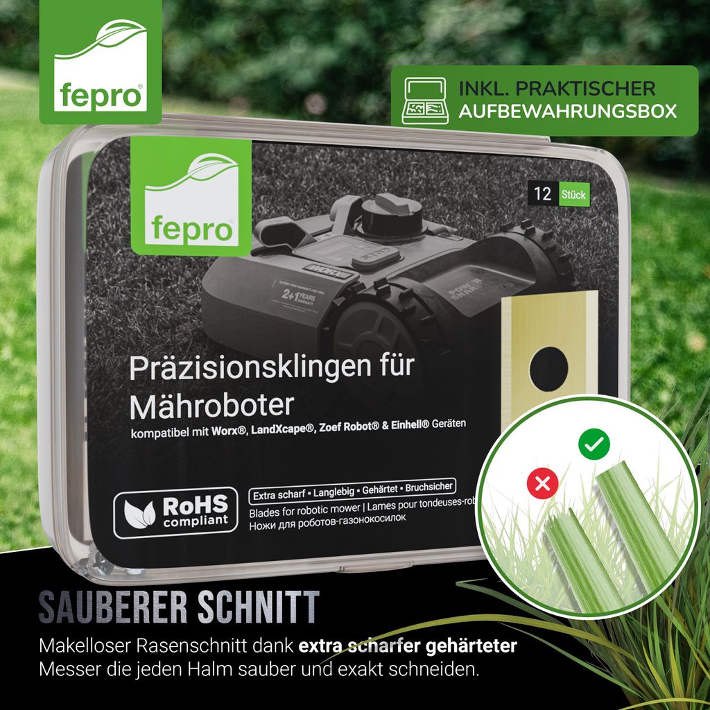 Fepro® Profi Ersatzmesser für Mähroboter - kompatibel mit Produktbild 2