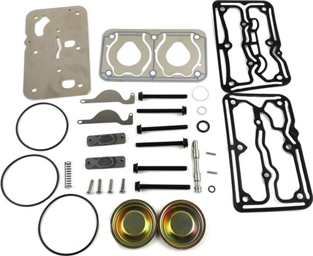 Kompressor Reparatursatz, Zylinderkopf + Dichtungen + Ventil + Schrauben | Mercedes-Axor | 85 mm, 636 ccm