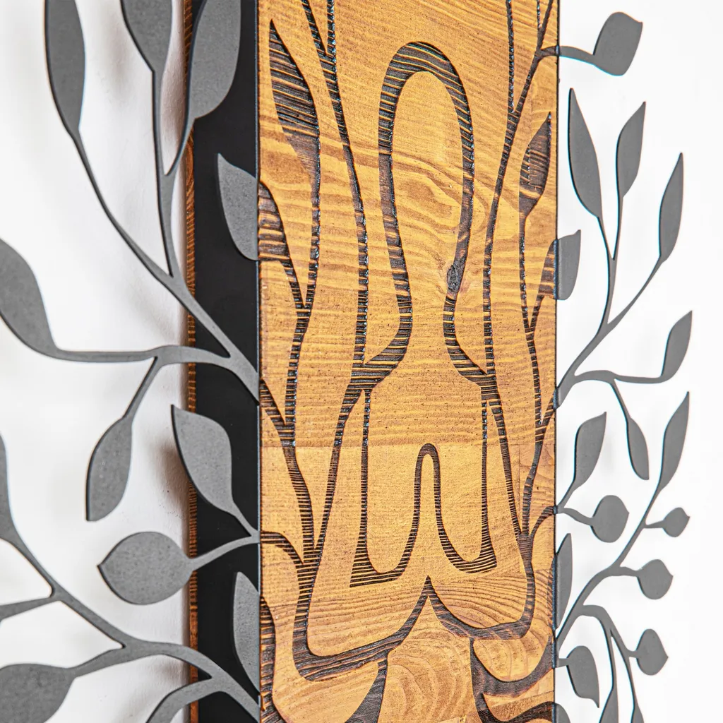 Decorazione da Parete Meditazione Wallity | Metallo Nero 58x57.5 cm - 5
