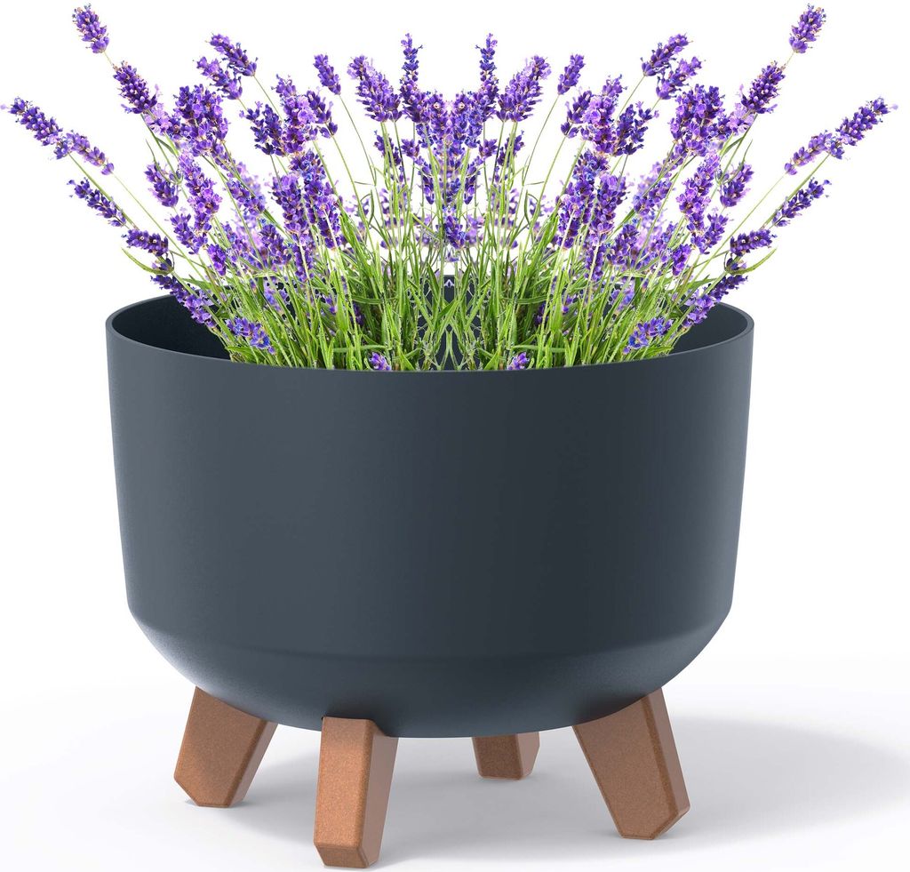 Gracia Standard anthrazit rundes Bein Blumentopf Produktbild 