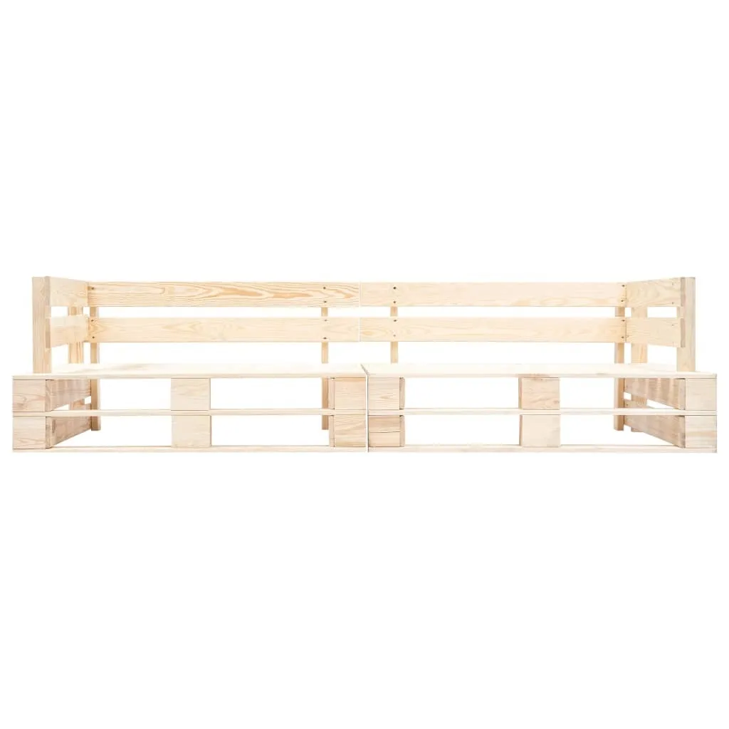 Canapé de jardin en palettes pour terrasse et balcon bois naturel