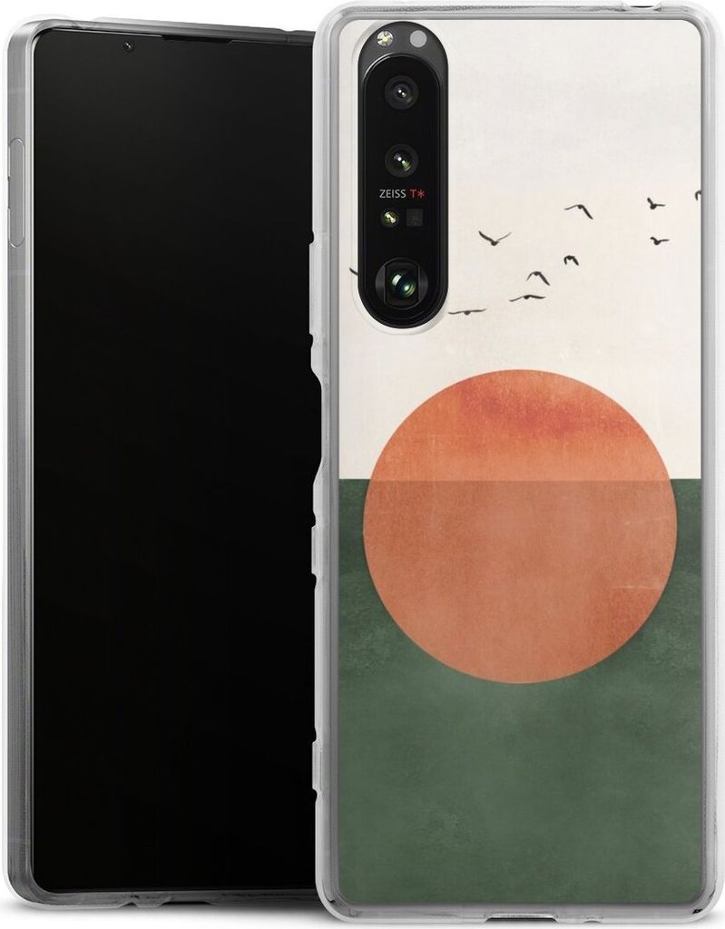 DeinDesign Handyhülle für Sony Xperia 1 III Silikon Hülle Case Smartphone Schutzhülle Sonnenschein Sonnenuntergang Vogel