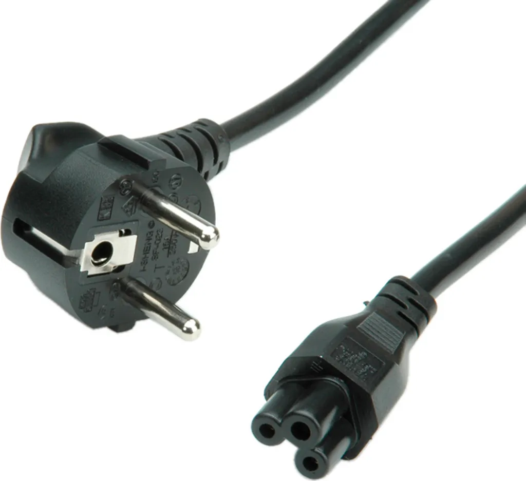 Câble d'alimentation ROLINE 3 pôles pour Notebook, prise secteur noir 3m