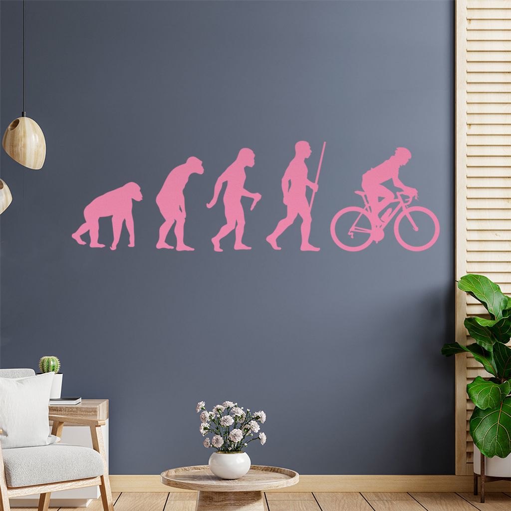 Rennrad Fahrrad Evolution Wandtattoo Wandaufkleber Wall Sticker - Dekoration, Küche, Wohnzimmer, Schlafzimmer, Badezimmer
