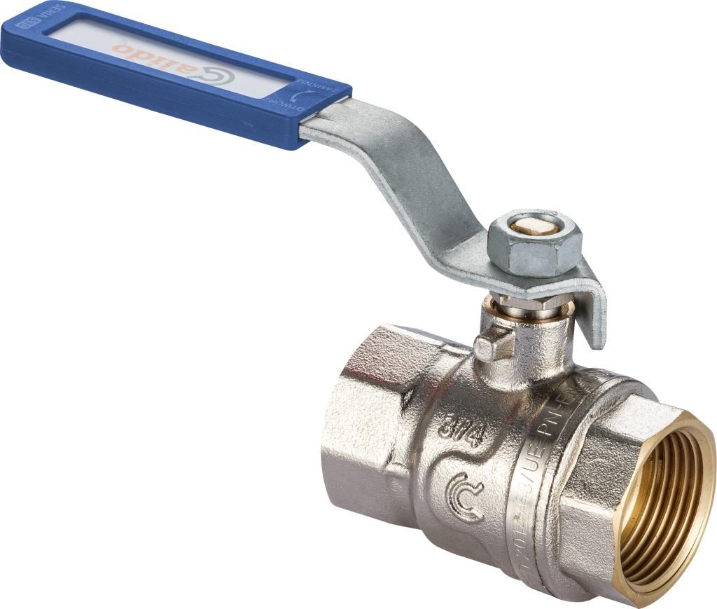 Kugelhahn 1/2 Zoll IG S30 Messing – 30 bar 150°C Trinkwasser Heizung blauer Hebel