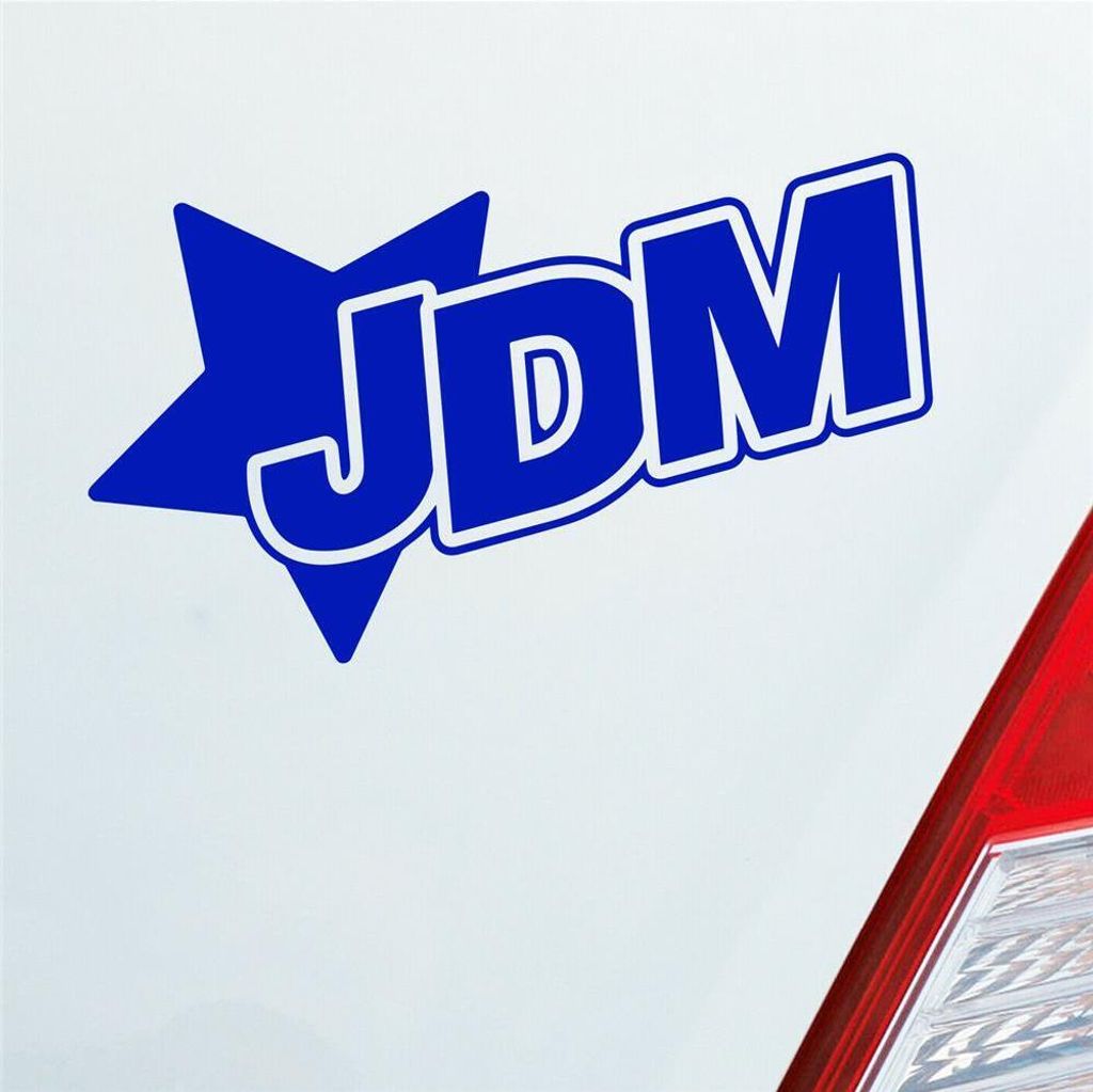 Auto Aufkleber JDM Stern Tuning Star 12x7 cm Dunkelblau Sticker Heckscheibenaufkleber