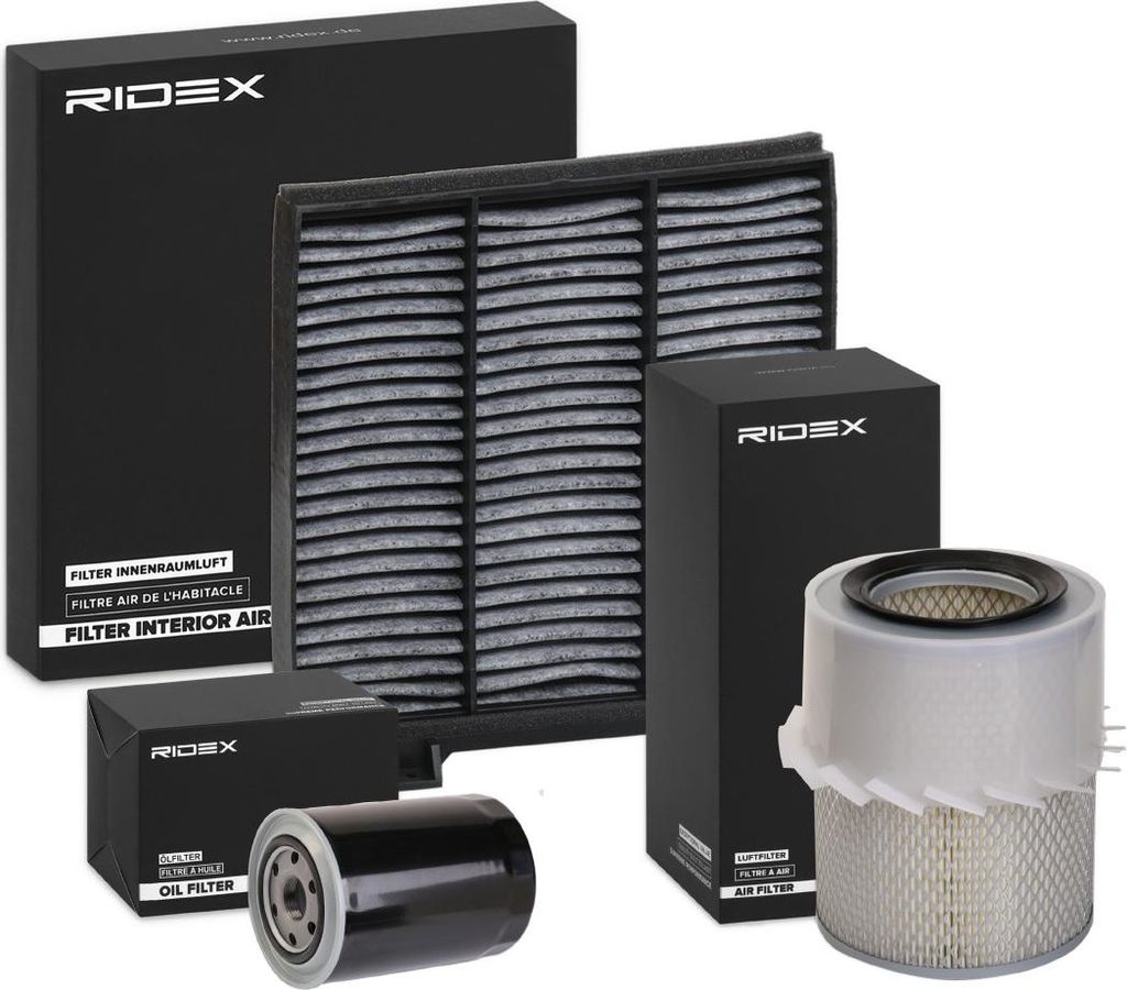RIDEX Filterset Inspektionspaket Filtersatz für MITSUBISHI PAJERO II (V3W, V2W, V4W) Pajero Sport I SUV (K7, K9)