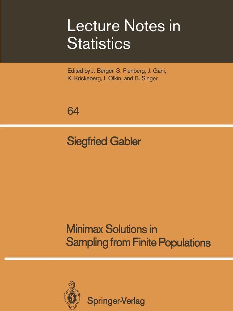 Minimax Solutions in Sampling from Finite Populations