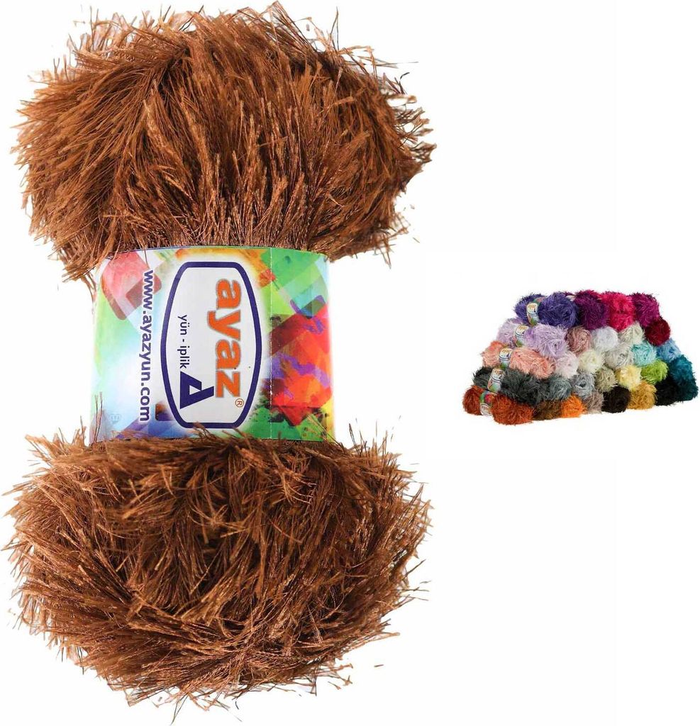 Fransenstrickgarn Yumos 140m/100g Fancy Strickgarn Garn Produktbild 