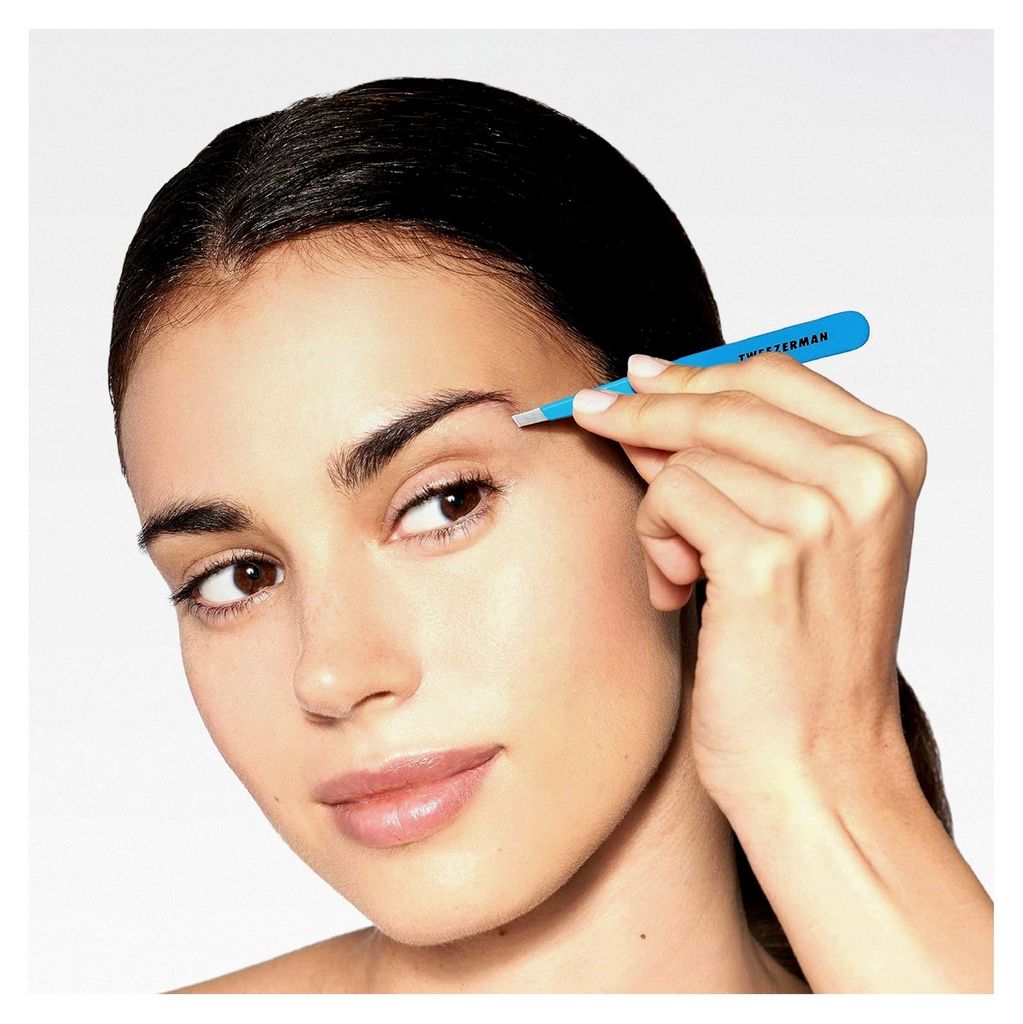 Tweezerman Augenbrauenpinzette, blau, 1 Stück