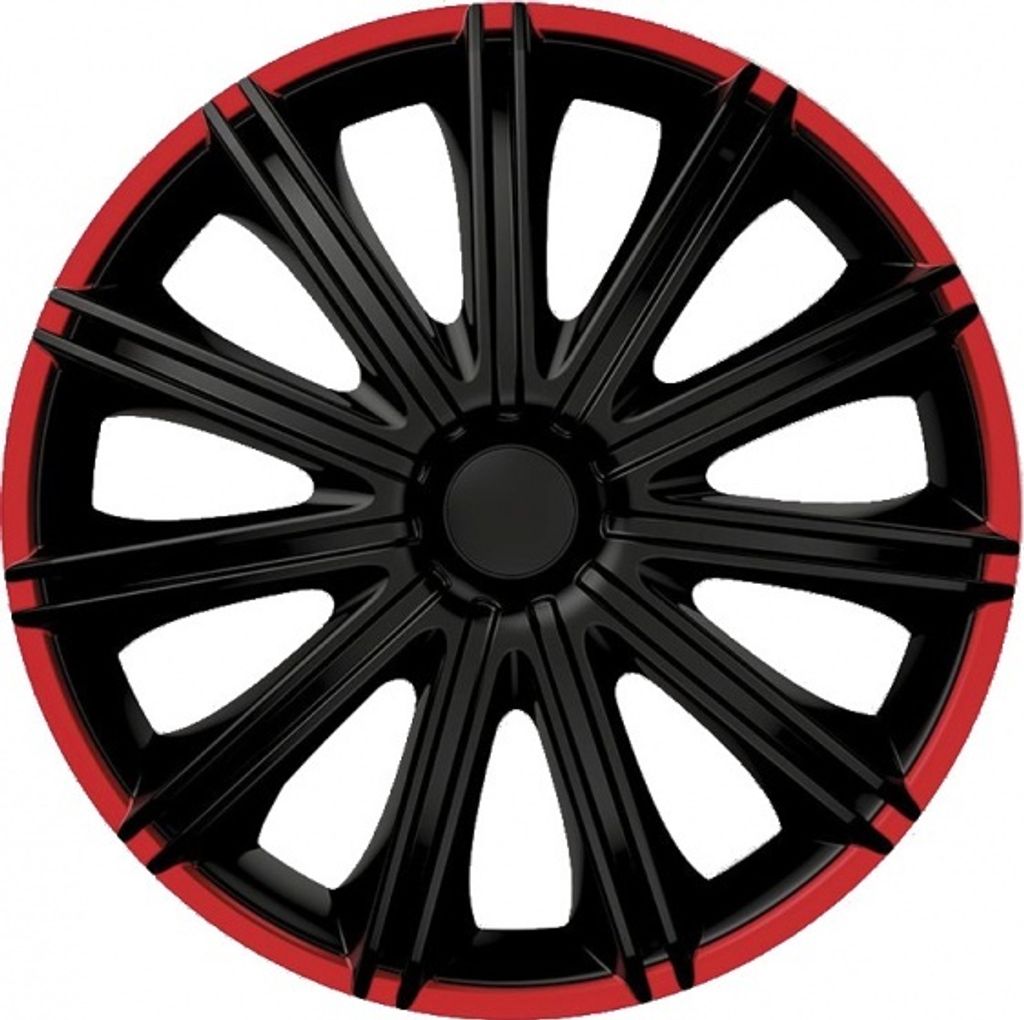 Radabdeckungen Nero 14 Zoll ABS schwarz / rot Set von 4