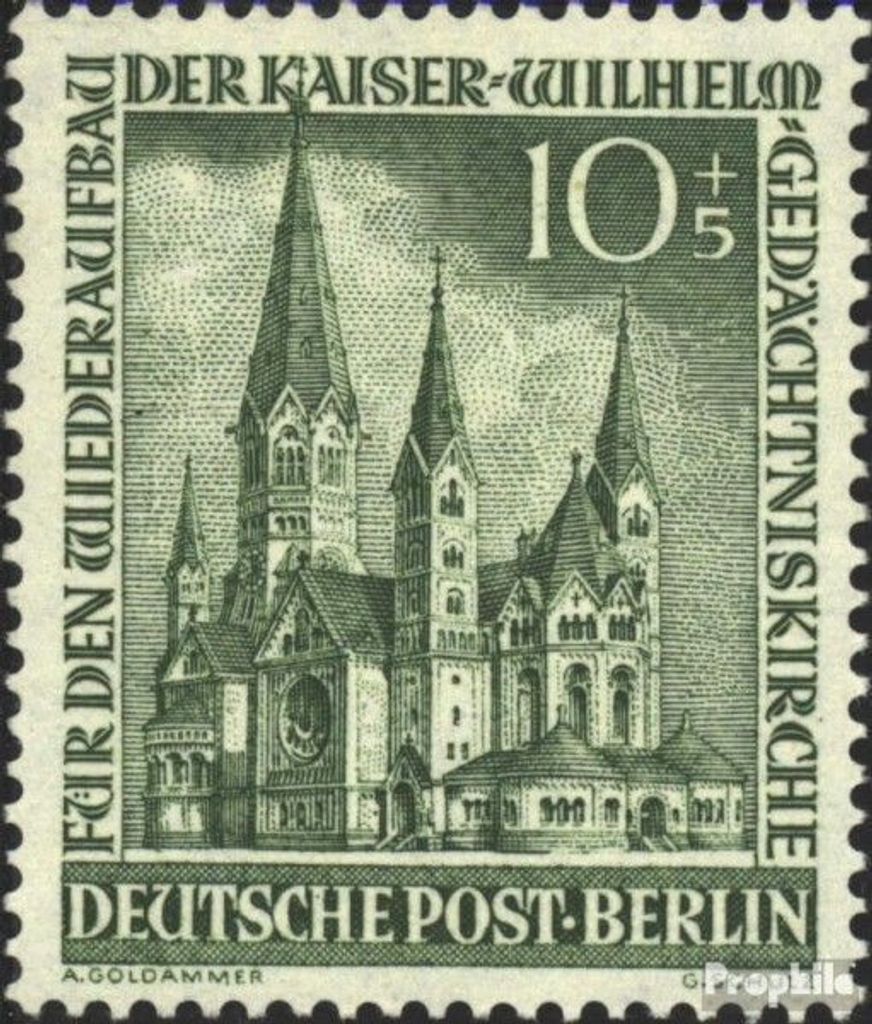 Briefmarken Berlin (West) 1953 Mi 107 postfrisch Gedächtniskirche