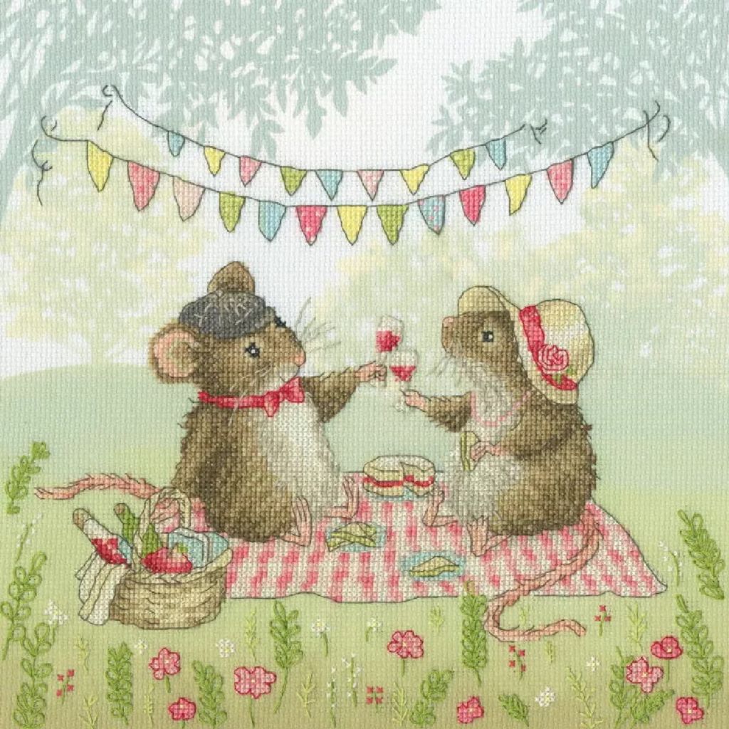 Bothy Threads Kreuzstich Stickpackung "Wiesenmomente", Zählmuster, XSS29, 26x26cm