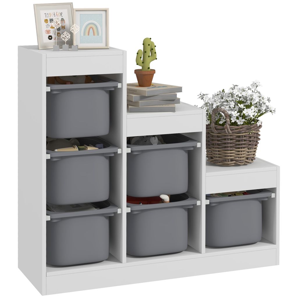 AIYAPLAY Meuble de rangement pour jouets avec 6 bacs Image du produit 