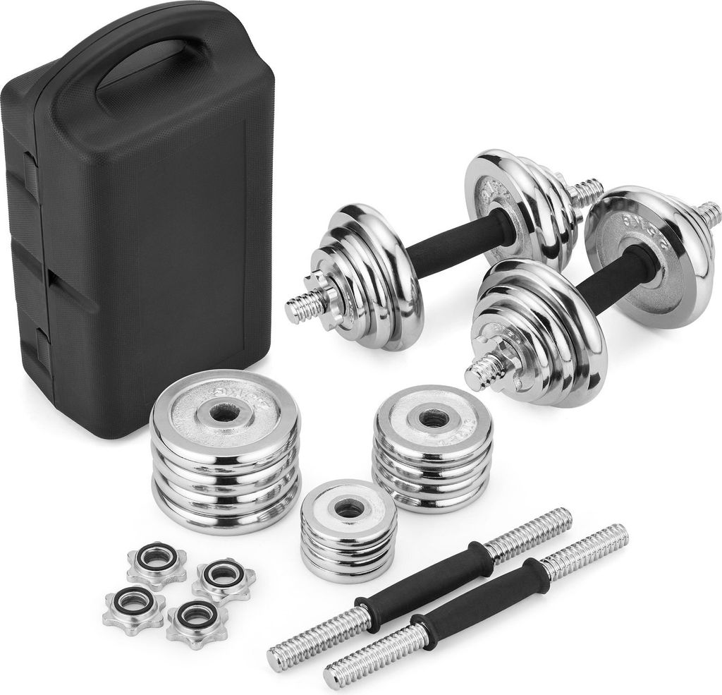 Sada činek Gymtek 20kg s pouzdrem - 2x rukojeti činek - Obrázek produktu 1
