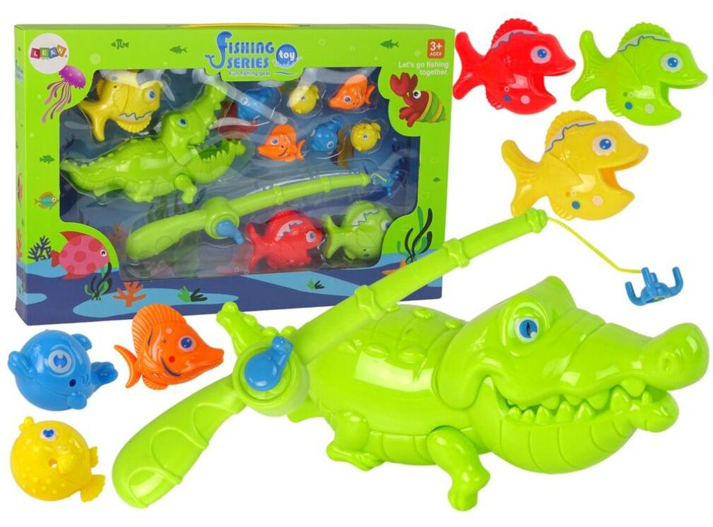 Leantoys Geschicklichkeitsspiel Set Angelrute Fisch Produktbild 