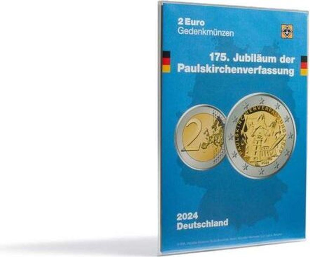 Münzkarte für dt. 2-Euro-Gedenkmünze 2024 175. Jubiläum der Paulskirchenverfassung