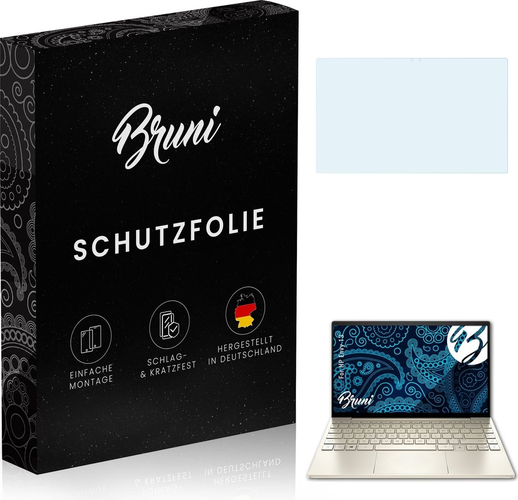 atFoliX 4061187853311, Laptop Bildschirmschutz, Transparent, HP, Envy 13, Klare Bildschirmschutzfolie, Kratzresistent