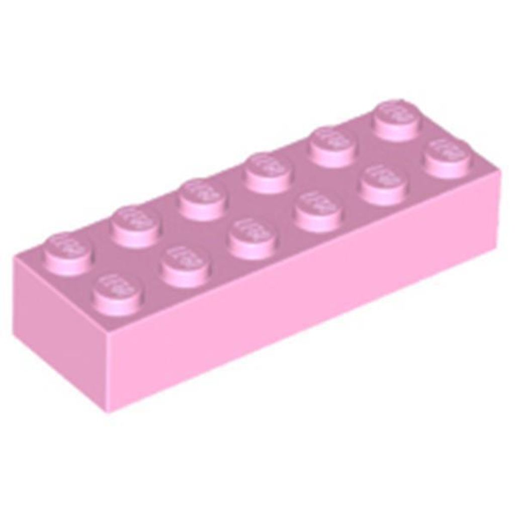 Lego 2x6 Stein 2456 - 100 Stück Hellrosa