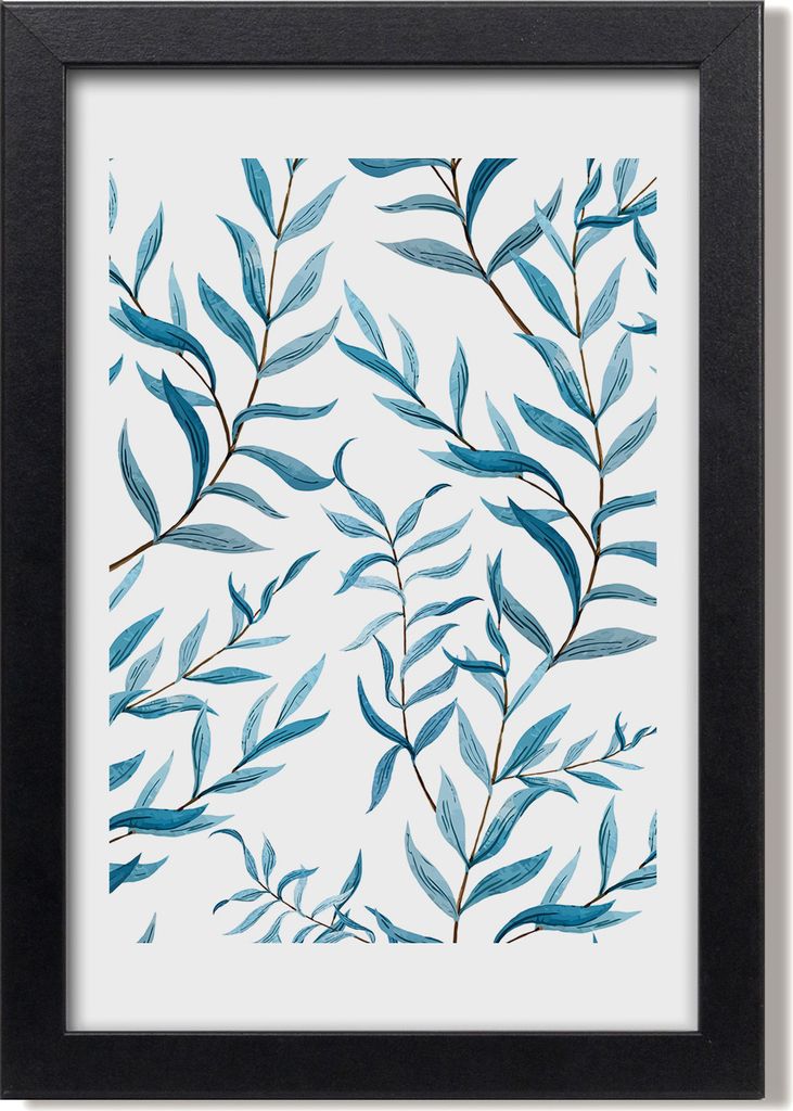 Bild 20x30 MDF-Rahmen, Wandkunst Laub