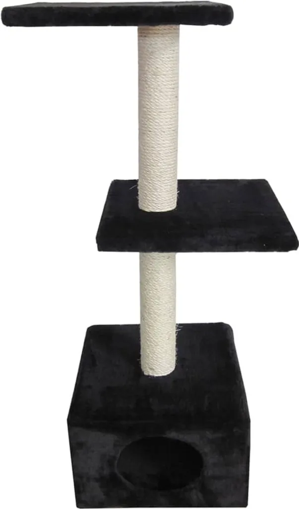 Ebi Arbre à chat Palazzo 30x30x90 cm noir - Mobilier design pour félin