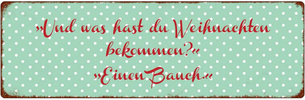 Shabby Chic Metallspruchschild Weihnachtsgeschenk