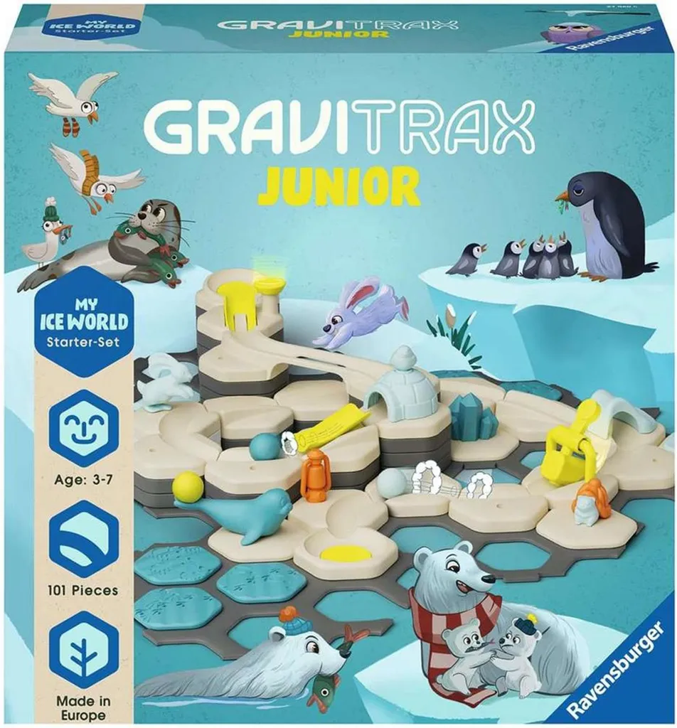 GraviTrax Junior L Ice 27060 - Circuit de Billes Durable et Écologique