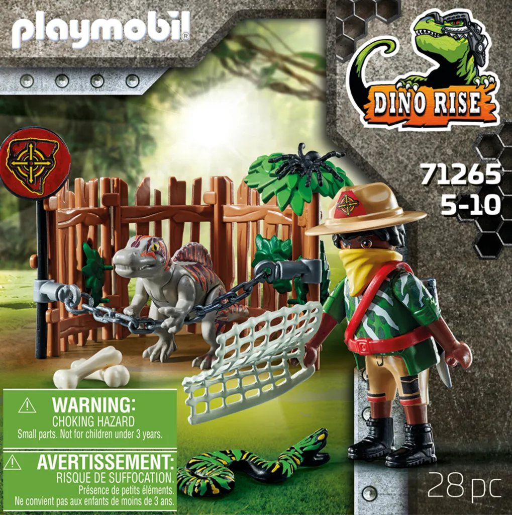 PLAYMOBIL Dino Rise 71265 Bébé Spinosaure avec accessoires de combat