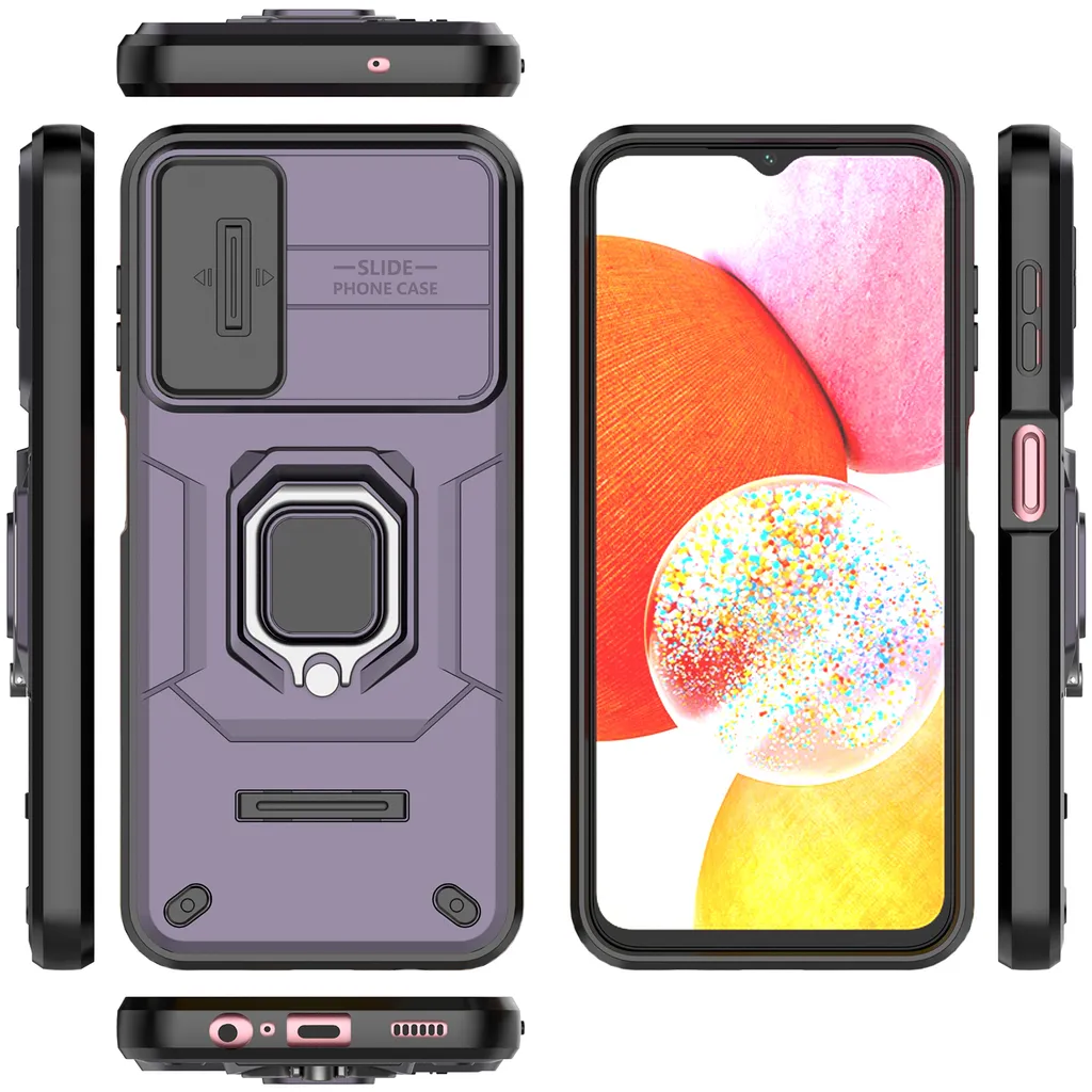Cover Viola Samsung A14 5G - Design Moderno e Protezione Fotocamera - 2