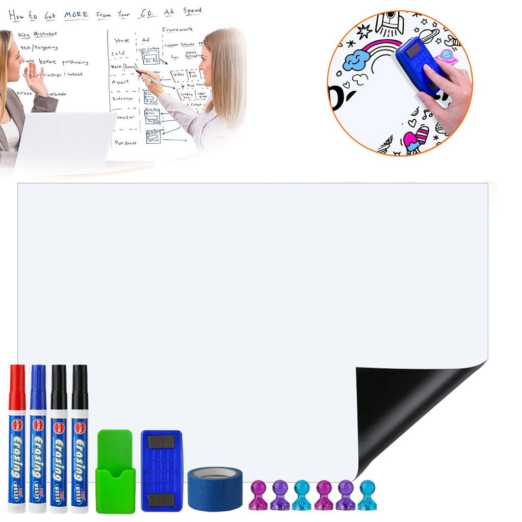 Whiteboard Folie, 100 x 50 cm, Trocken Abwischbar, für Produktbild 