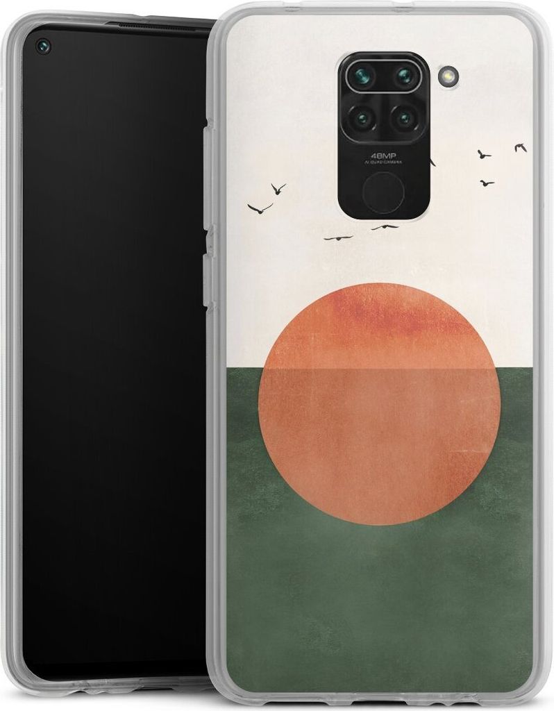DeinDesign Handyhülle für Xiaomi Redmi Note 9 Silikon Hülle Case Smartphone Schutzhülle Sonnenschein Sonnenuntergang Vogel