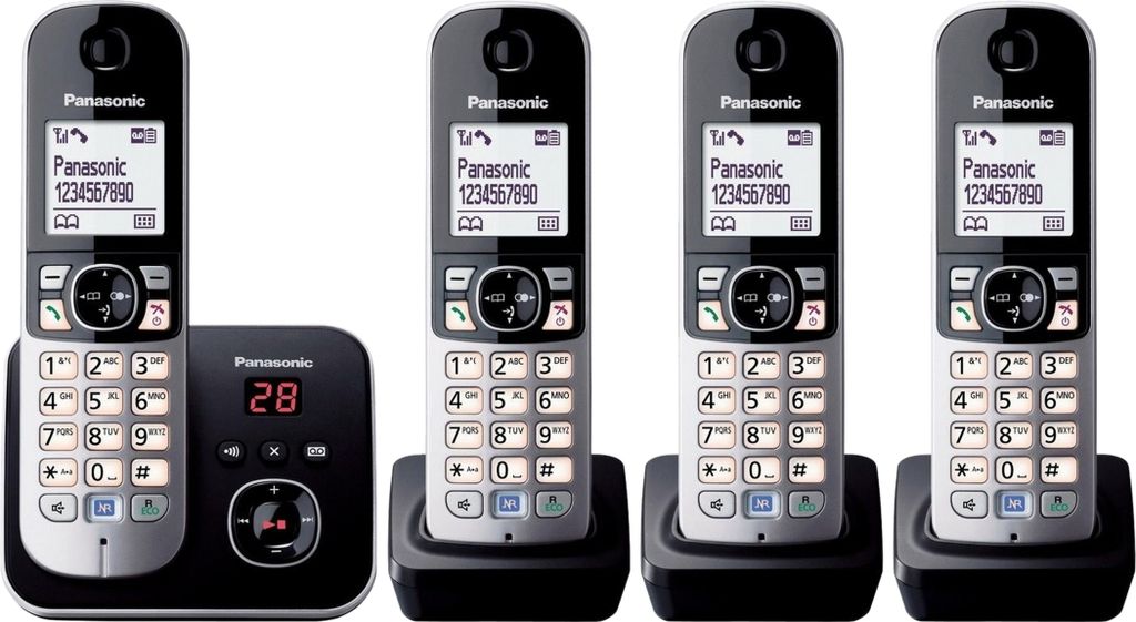 Panasonic KX-TG6824 Strahlungsarmes Schnurlostelefon mit Produktbild 2