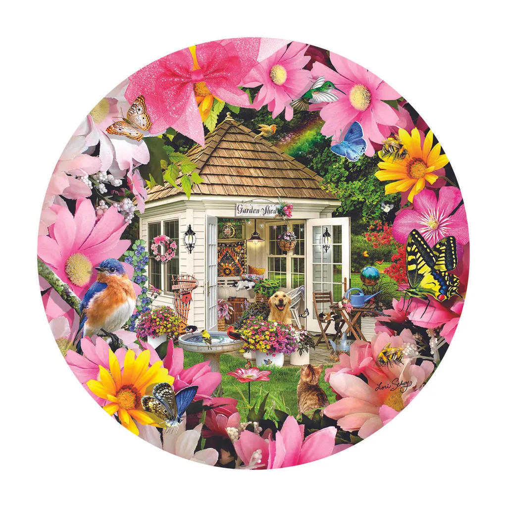 Puzzle adulte 500 pièces thème jardin fleuri - Jeu calme SunsOut 48x61cm